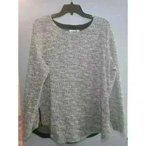 Croft&Barrow Women's Knitted Texture SZ XXL‎ Sweater Zippers on each side bottom